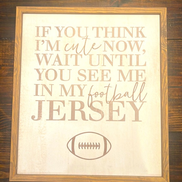 Hobby Lobby Other - COPY - Boys room decor. NWT Hobby Lobby word sign. Football Jersey.